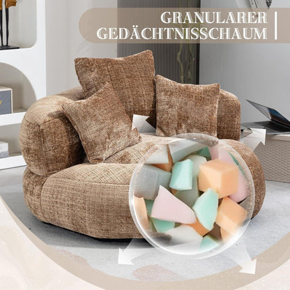 Lazy Sitzsack mit hoher Lehne – Bequemer Lounger für Wohnzimmer