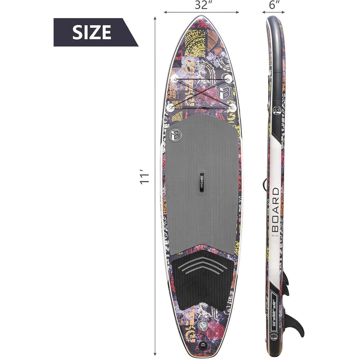 Aufblasbares SUP Board mit Zubehör, breit & stabil