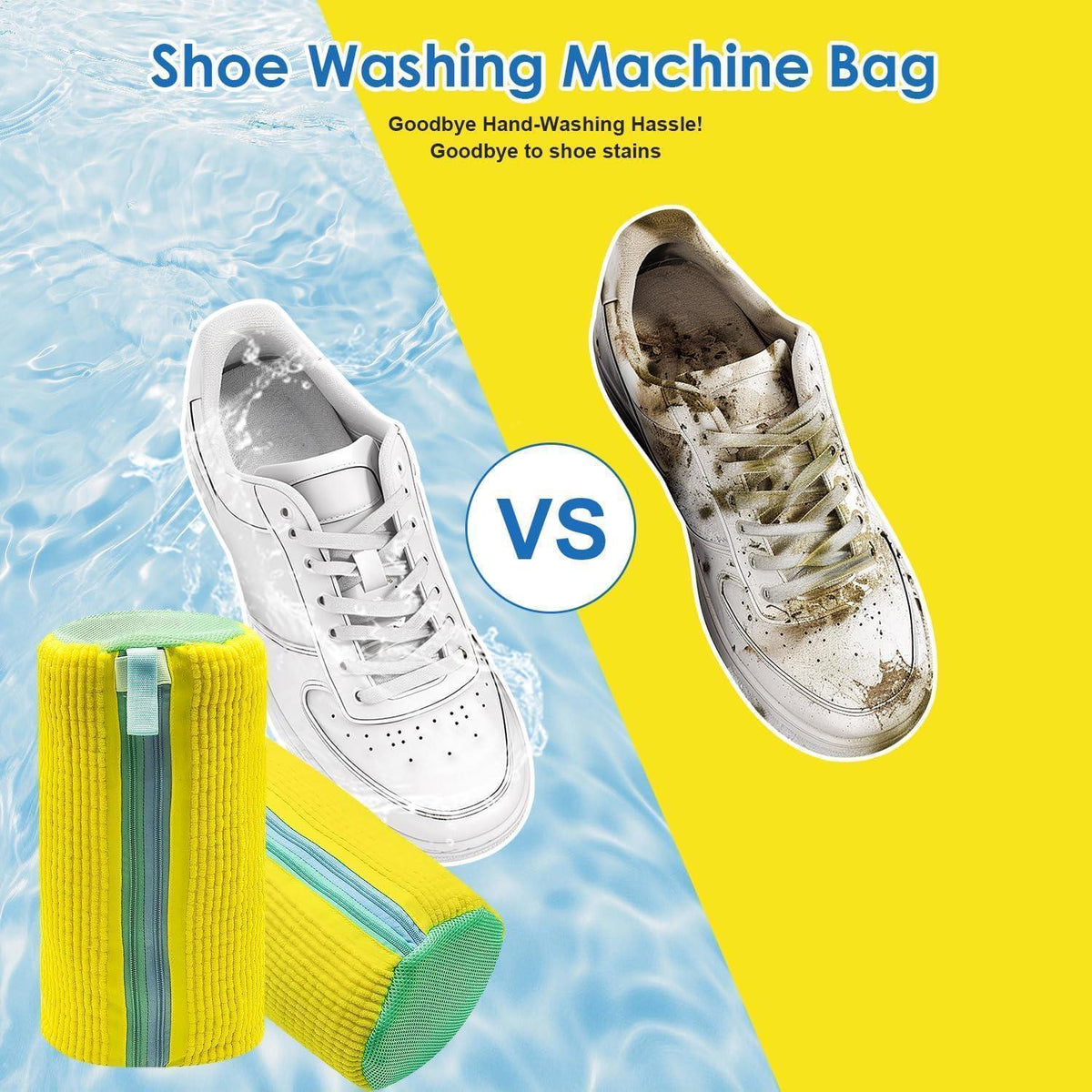 Schuhwaschbeutel Waschmaschine 2in1 für alle Schuhe