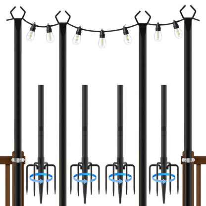 4x Schäferhaken 300cm – Garten, Terrasse & Hochzeitsdeko