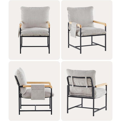 Cord Loungesessel Modern – Bequemer Ohrensessel für Wohnzimmer