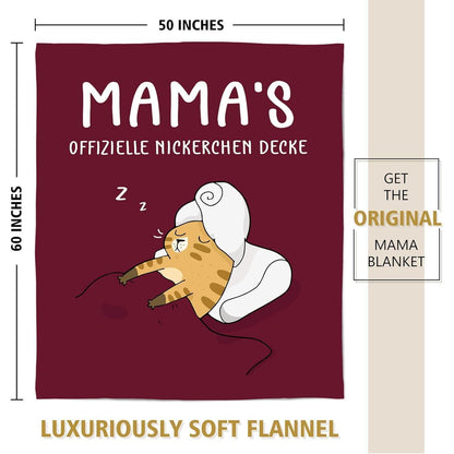 Kuscheldecke für Mama – Weiche Flanelldecke, Burgunderrot