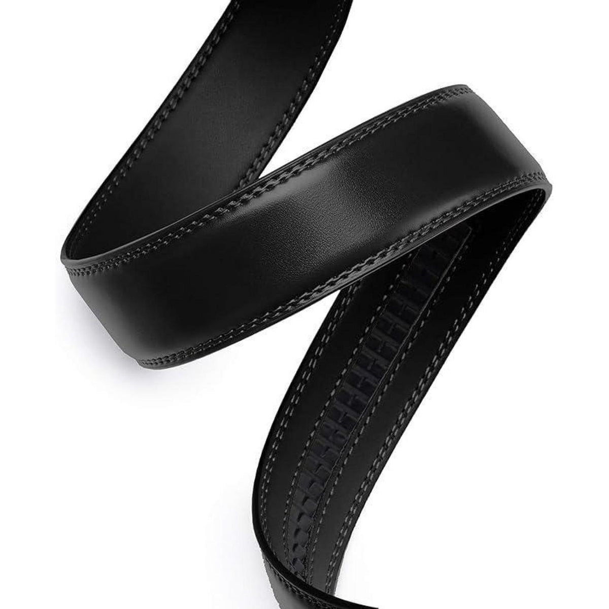 Herren Gürtel Automatik 35mm zuschneidbar schwarz in Lederoptik