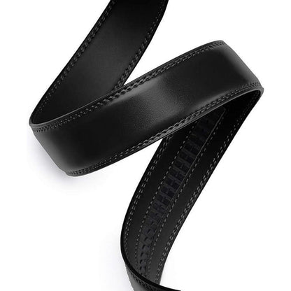 Herren Gürtel Automatik 35mm zuschneidbar schwarz in Lederoptik