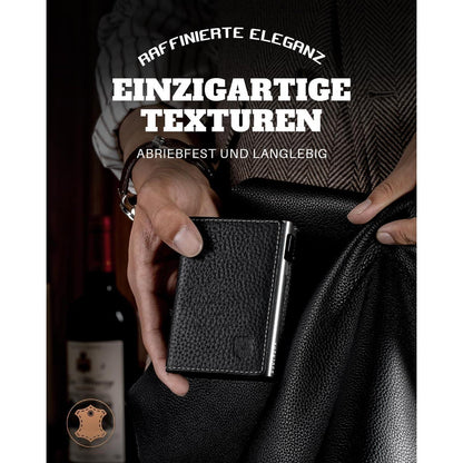 Herren Geldbörse Slim Wallet mit XL Münzfach und RFID Schutz