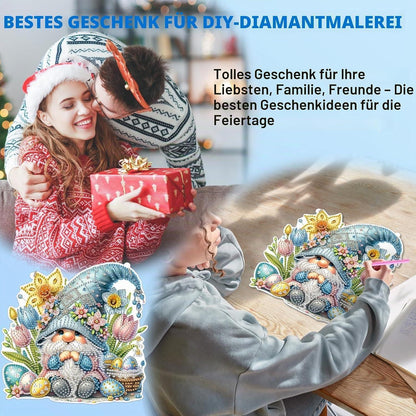 Diamant Painting Osteranhänger Gnom – Bastelset für Kinder & Erwachsene