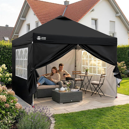 3x3m Faltpavillon wasserdicht mit Seitenwänden & UV-Schutz