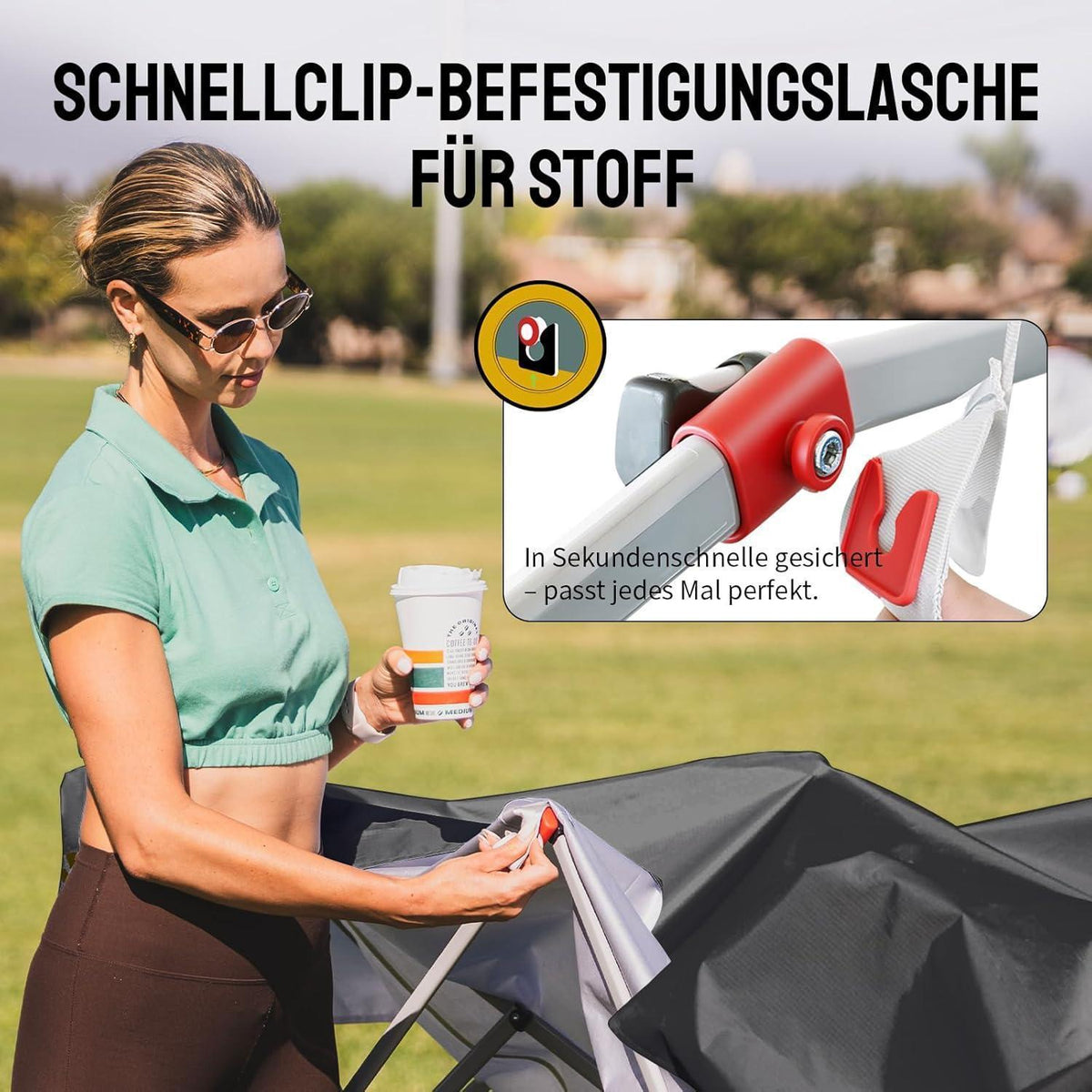3x3m Faltpavillon wasserdicht mit Seitenwänden & UV-Schutz