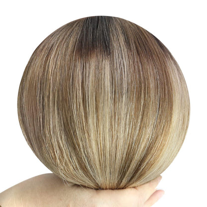 Clip-in Echthaar Extensions Braun Balayage Blond 35cm