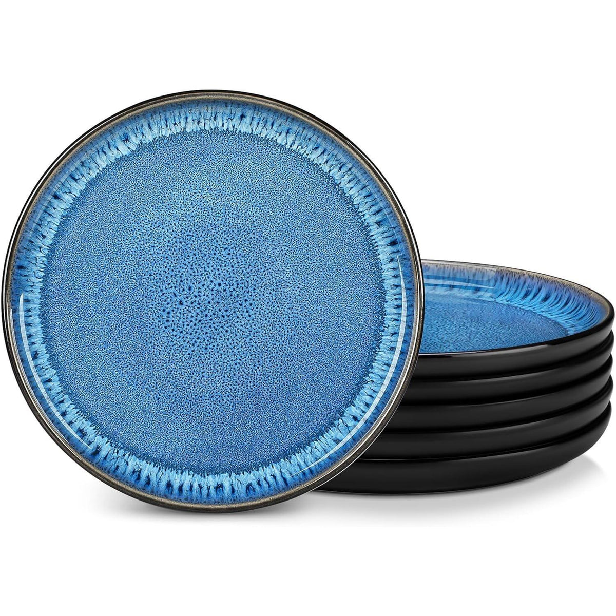 Steingut Geschirrset 36tlg für 12 Personen, Blau