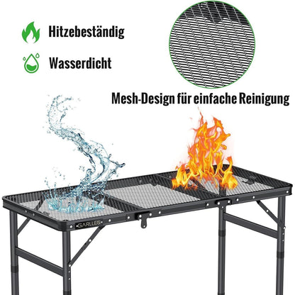 Klapptisch 87x40cm, 3-fach höhenverstellbar, leicht & stabil