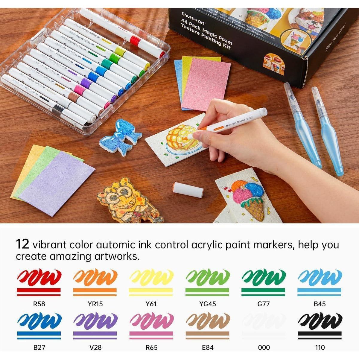 3D Puffy Paint Set für Kinder – 44-teilig zum Basteln & Malen