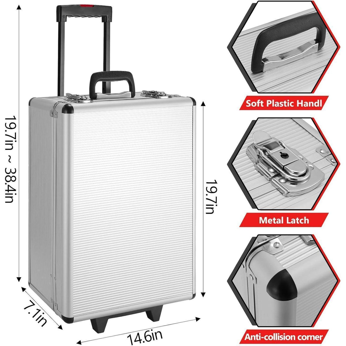 Werkzeugkoffer 799-teilig mit Aluminium-Trolley und Zubehör
