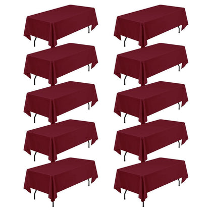 Rechteckige Tischdecke Burgunderrot 152x320cm - 10er Pack