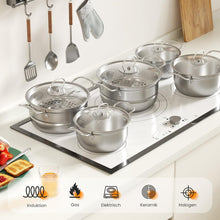 Hochwertiges Edelstahl Topfset 12-teilig mit
