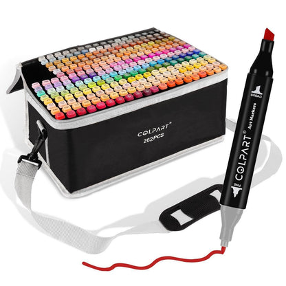 Alkohol Marker Set 262 Farben – Dual Tip für Illustration & Design