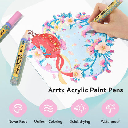 Acrylstifte Set 72 Farben – Marker für Stein, Holz & Basteln