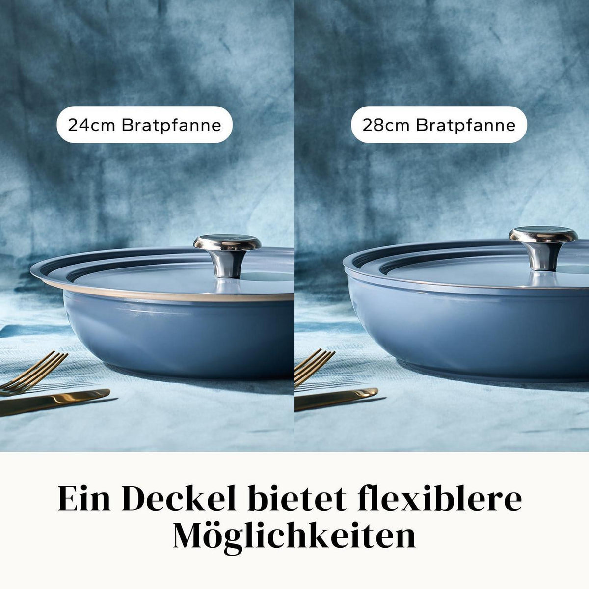 Keramik Pfannenset 20/24/28 cm – Antihaft & Ofenfest