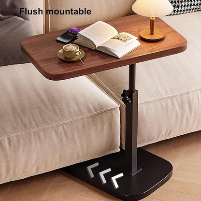 Beistelltisch Holz Höhenverstellbar C-Form Sofa Laptop Table