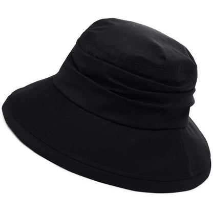 Faltbarer Damen Regenhut mit Kinnband & UPF50+ Schutz