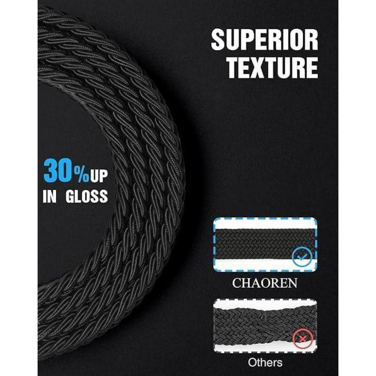 Elastischer Flechtgürtel Herren, Stoff Stretch Gürtel ohne Löcher
