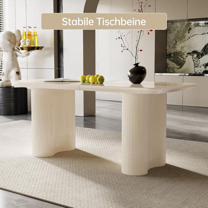 Weißer Esstisch 180cm – Modern & Platzsparend für 6-8 Personen