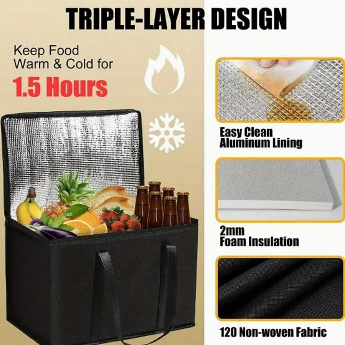 Faltbare Kühltasche 35L – Thermotasche für Picknick & Camping