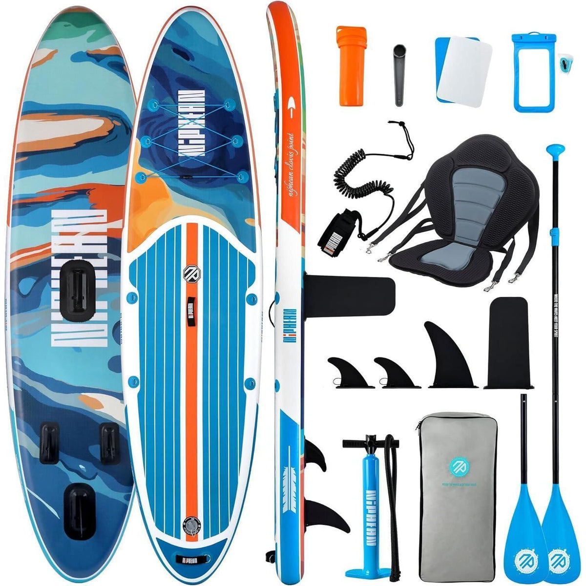 Aufblasbares Stand Up Paddle Board für 2 Personen mit Zubehör