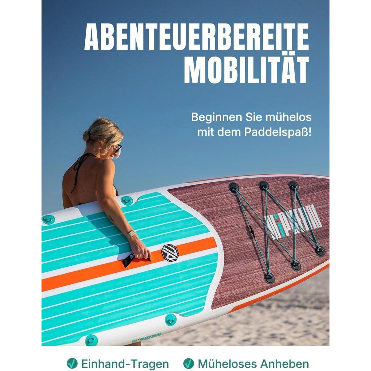 Aufblasbares Stand Up Paddle Board für Erwachsene, 320cm, 200kg Tragkraft, mit Sitz