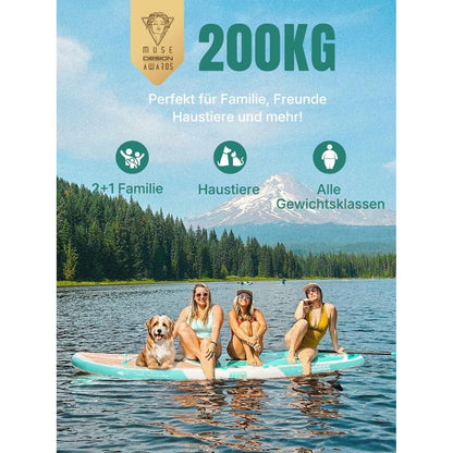 Aufblasbares Stand Up Paddle Board für 2 Personen mit Sitz & Zubehör