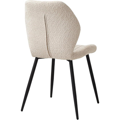 8er Set Esszimmerstühle Modern Beige Streifenmuster