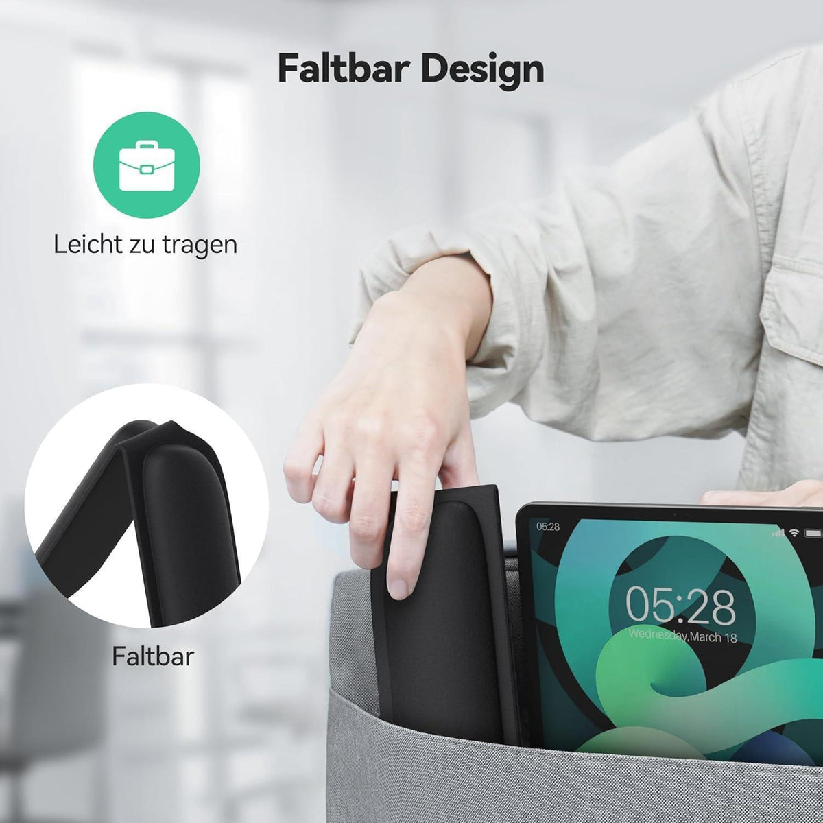 Ergonomisches Mauspad & Tastatur-Handgelenkauflage Set, faltbar, wasserdicht