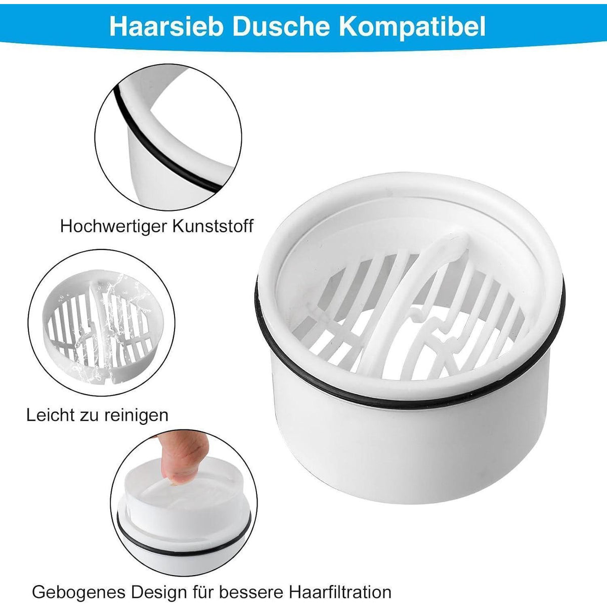 Tauchrohr Dusche Haarfänger Set | Ersatz für 6960/6961/6962/6963
