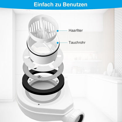 Tauchrohr Dusche Haarfänger Set | Ersatz für 6960/6961/6962/6963