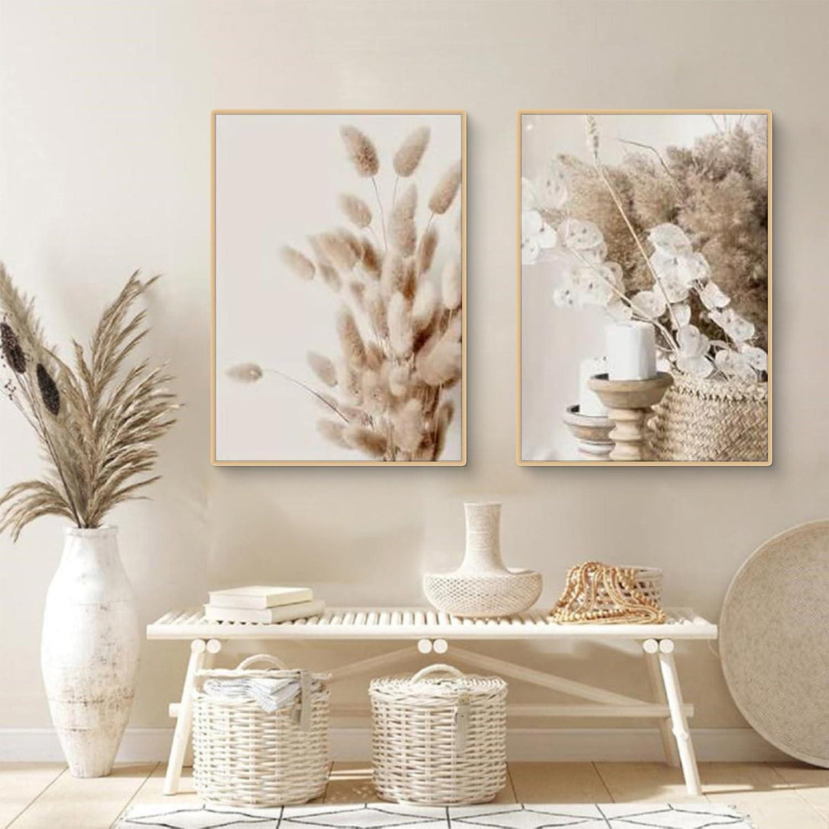 Boho Poster Set 3er Strand Landschaft Wandbilder Leinwand
