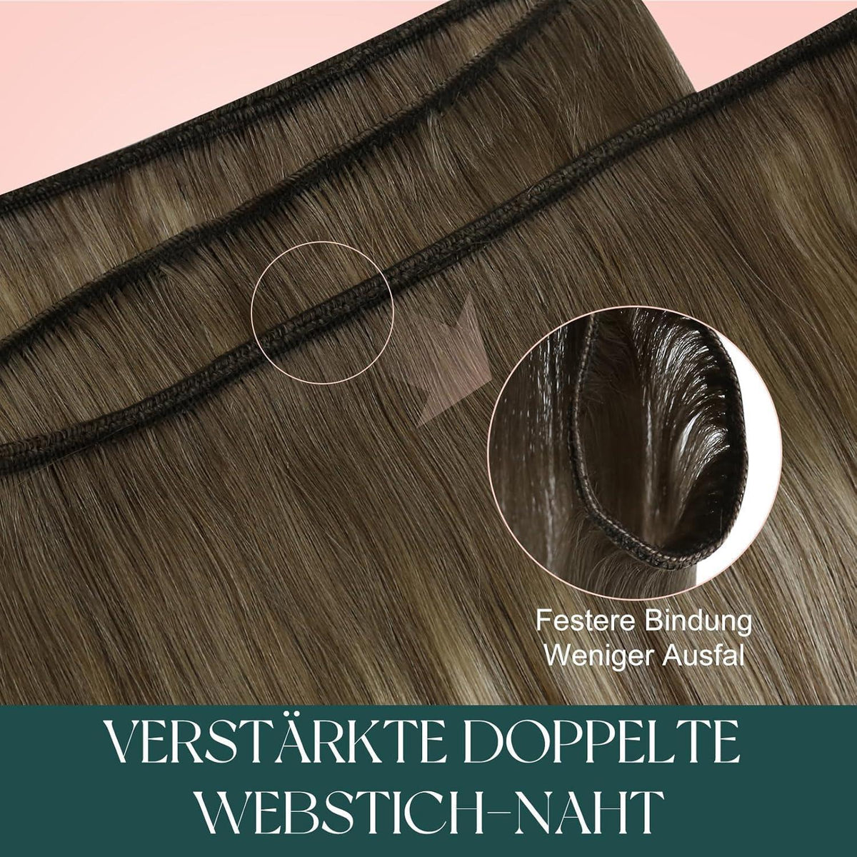 Echthaar Tressen Bundles Blond #1000 30/55cm