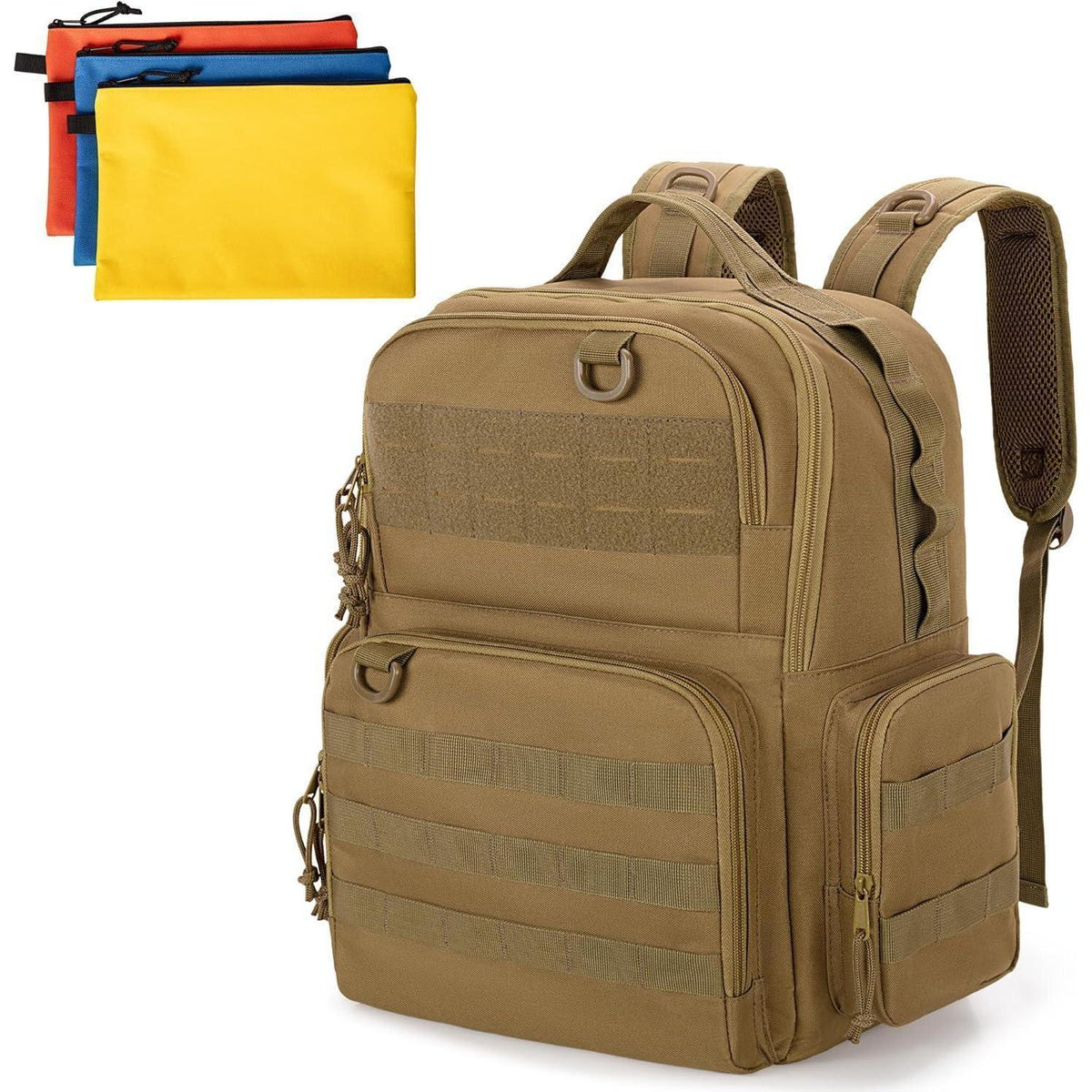 Werkzeugrucksack Khaki mit Organizer-Taschen für Handwerker