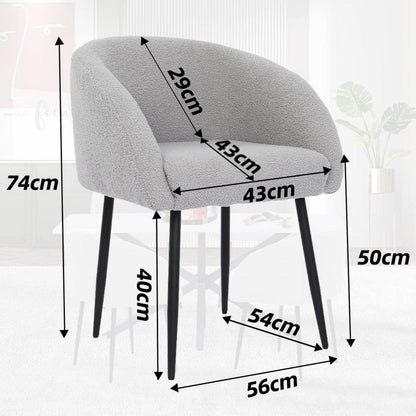 Mingone Lammwoll Sessel – Bequemer Loungesessel Grau