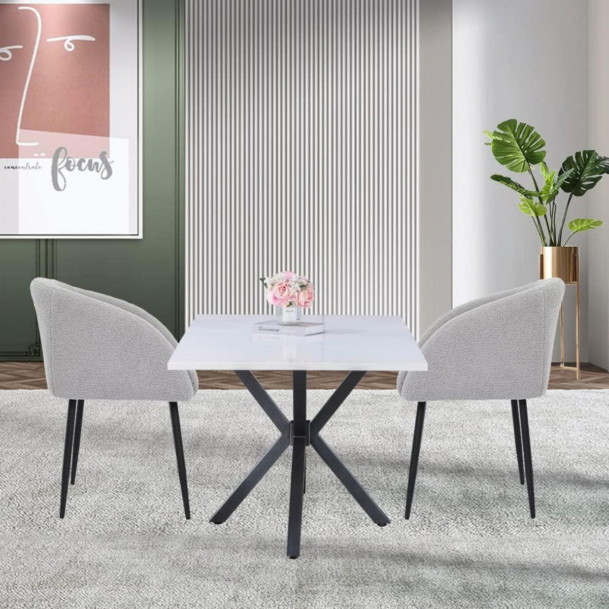 Mingone Lammwoll Sessel – Bequemer Loungesessel Grau