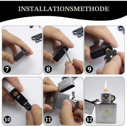 Feuerzeug Zubehör Set – Reparaturteil Paket für Benzinfeuerzeug