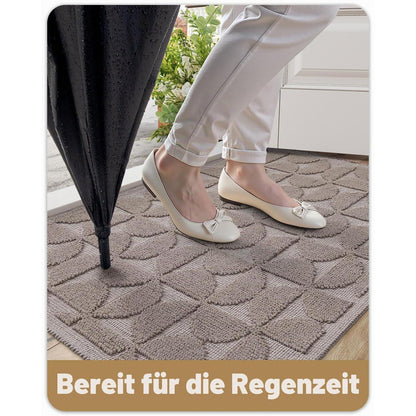 Fußmatte waschbar 120x180cm - Taupe, rutschfest & dünn