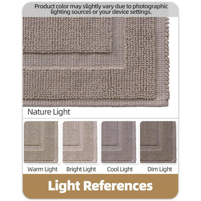 Fußmatte waschbar 120x180cm - Taupe Border, Innen & Außen