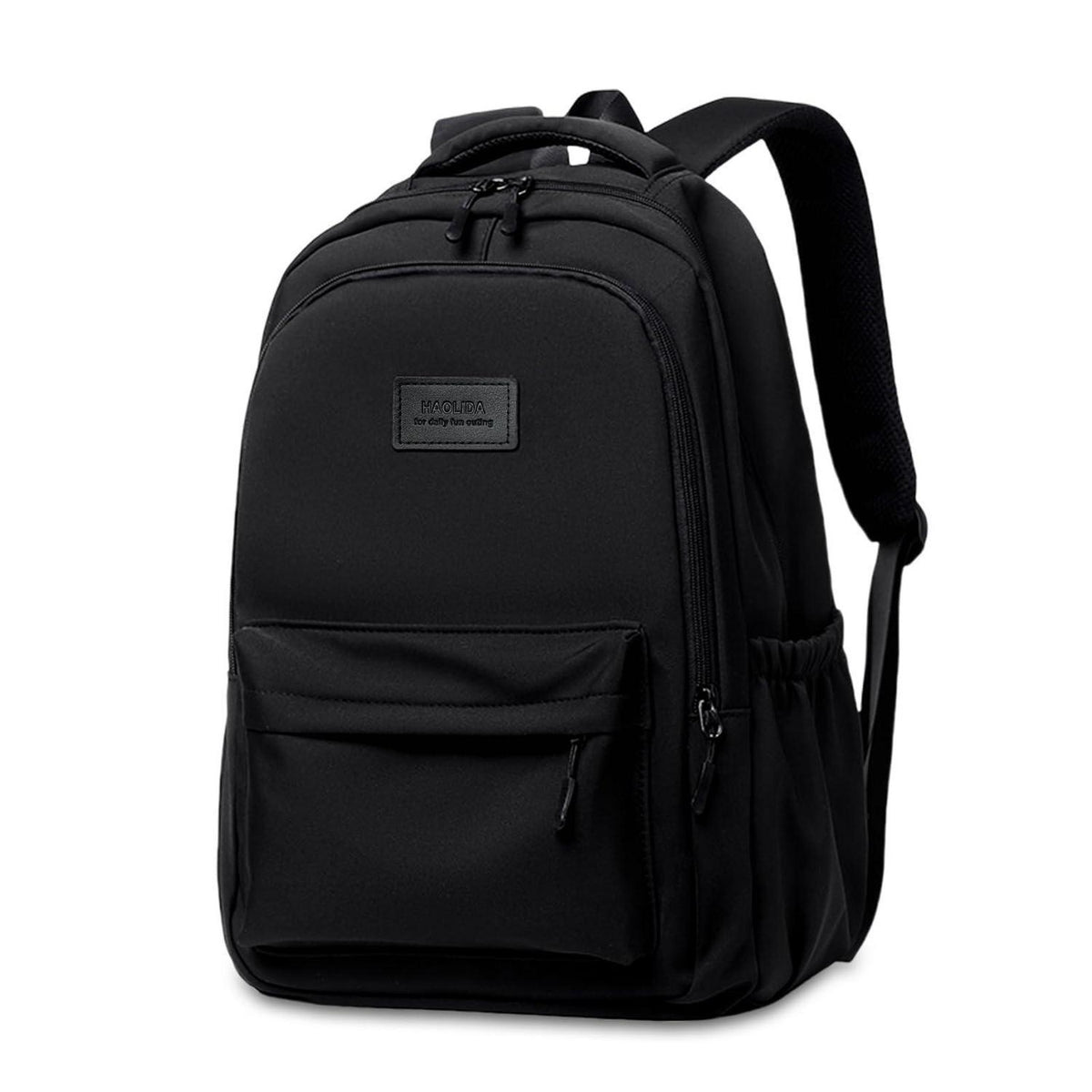 Schulrucksack 15,6 Zoll Laptop Rucksack Schwarz für Teenager