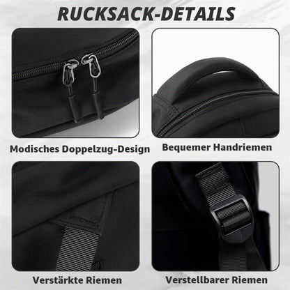 Schulrucksack 15,6 Zoll Laptop Rucksack Schwarz für Teenager