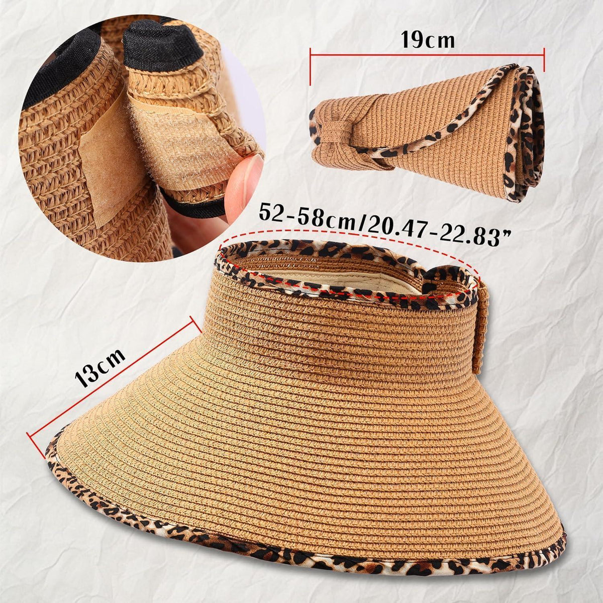 Faltbarer Strohhut mit breiter Krempe – Sonnenschutz & Style