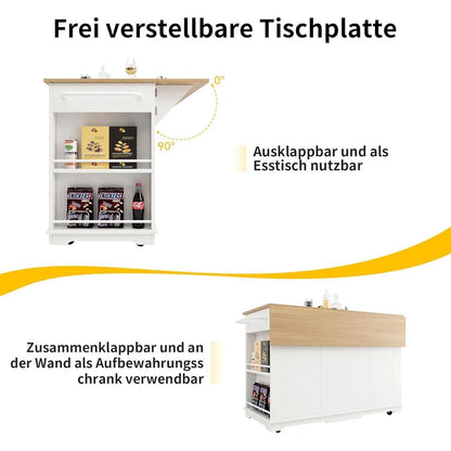 Kücheninsel mit abnehmbarer Trennwand & Glasausstattung