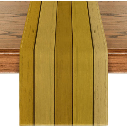 Tischläufer Gelb Holzoptik 40x140 cm für Küche & Party