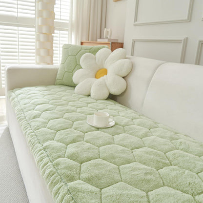 Rutschfester Sofaüberzug Grün 70x210cm – Dicke Flanellqualität