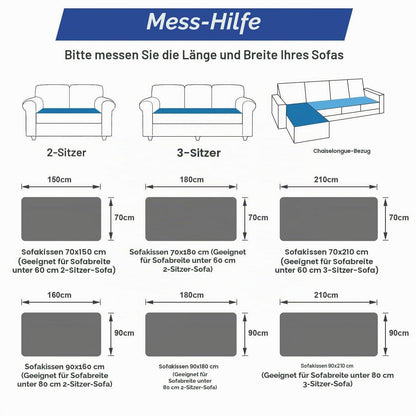 Rutschfester Sofaüberzug Grün 70x210cm – Dicke Flanellqualität