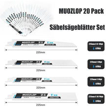 20er Säbelsägeblätter Set für Holz & Metall, CRV & BIM
